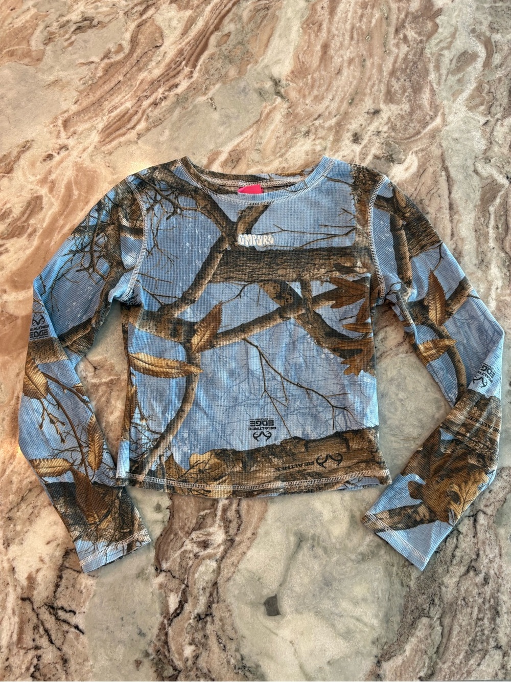 Empyre Camo RealTree Edge  Long Sleeve Thermal Top Medium Blue Tshirt